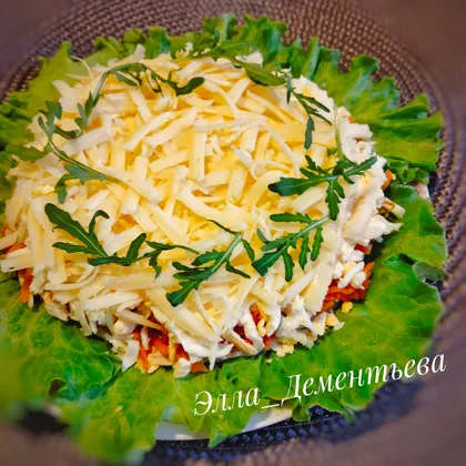 Салат с куриным филе и морковью по-корейски 