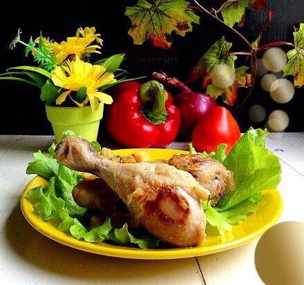 Жареный картофель с курицей «Беседа»