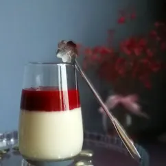 Пана котта (panna-cotta) с клубникой