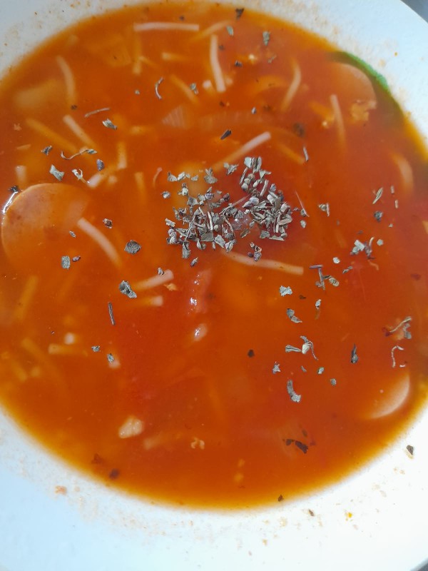 Томатный суп или Итальянский томатный суп с сосисками)))
