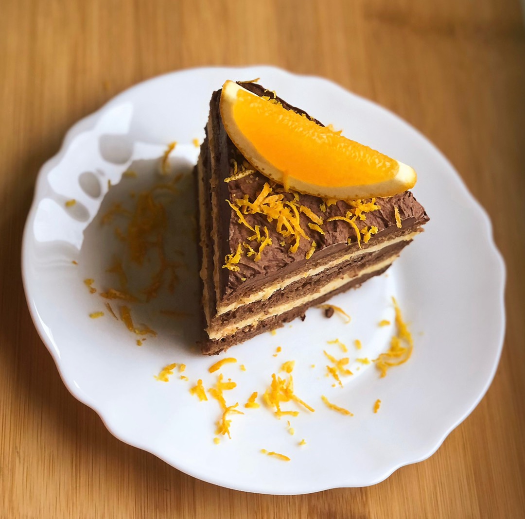 Шоколадно-апельсиновый торт с кофейным кремом