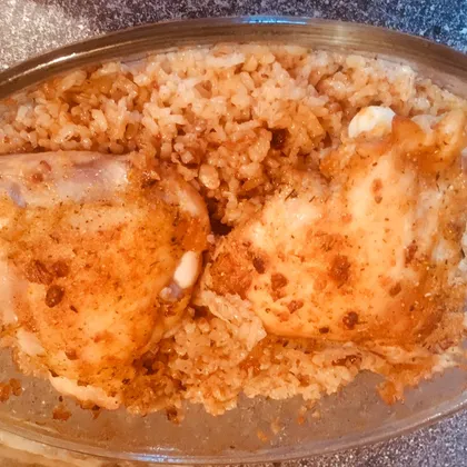 Курица с рисом запечённая в духовке