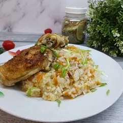 Плов в духовке с курицей