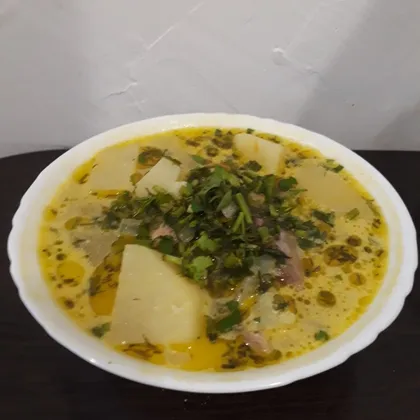 Суп куриный со сметаной