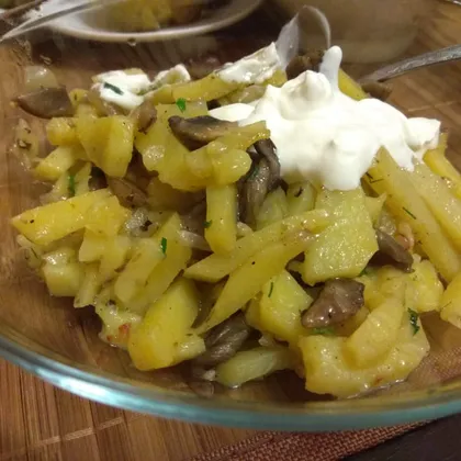 Жареная картошка🥔 'два гриба🍄'