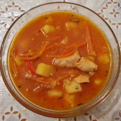 Томатный суп с гречкой