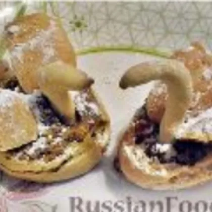 Заварные пирожные "Лебеди" со сгущенкой