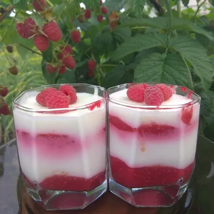 Малиновый десертный крем #летниедесерты