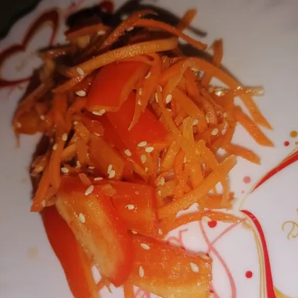 Салат с морковкой и болгарским перцем