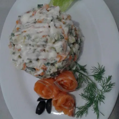 Рыбный салат с сёмгой