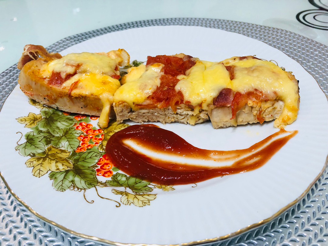 Пицца без теста из индейки или из куриной грудки