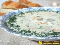 Суп с макаронами и сыром