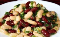 Салат фасолевый с апельсиновым соусом
