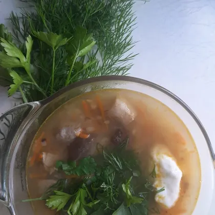 Суп по-купечески с грибами и гречкой