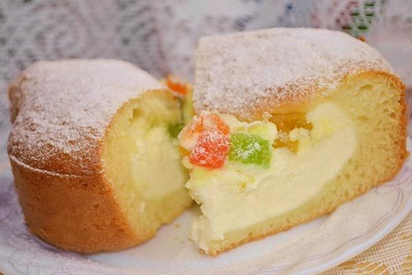 Ингредиенты для «Яблочно-творожный пирог с цукатами»: