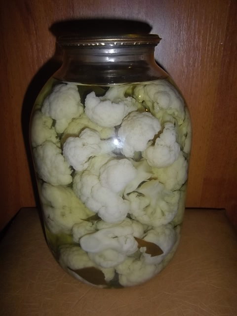 Цветная капуста маринованная на зиму