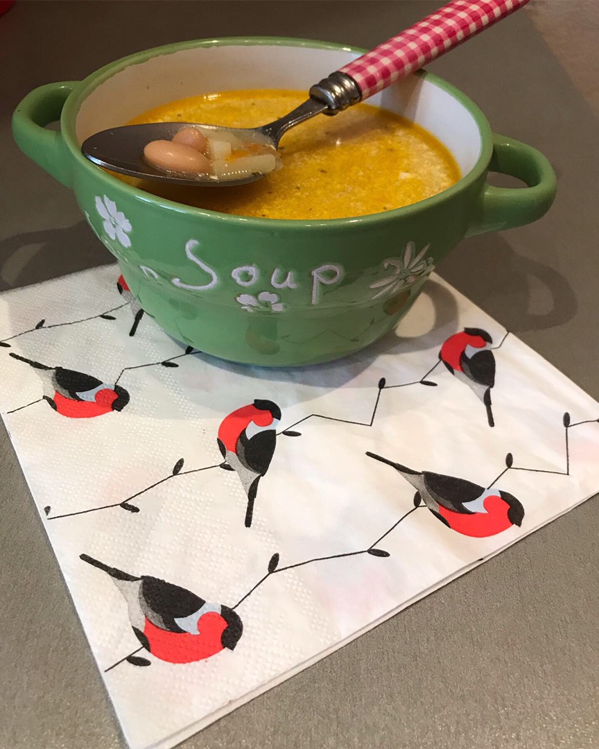 Фасолевый суп с курицей
