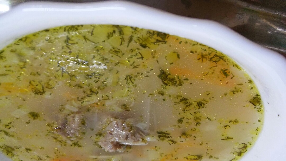 Суп из свинины с рисом