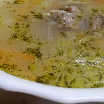 Рисовый суп со свининой