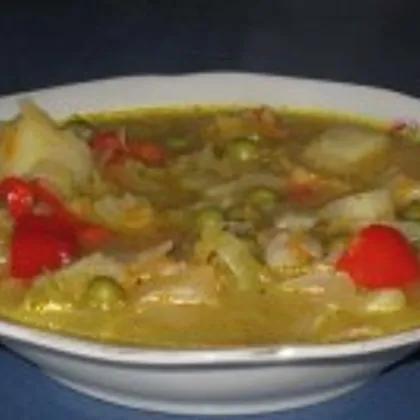 Овощной суп с котлетами