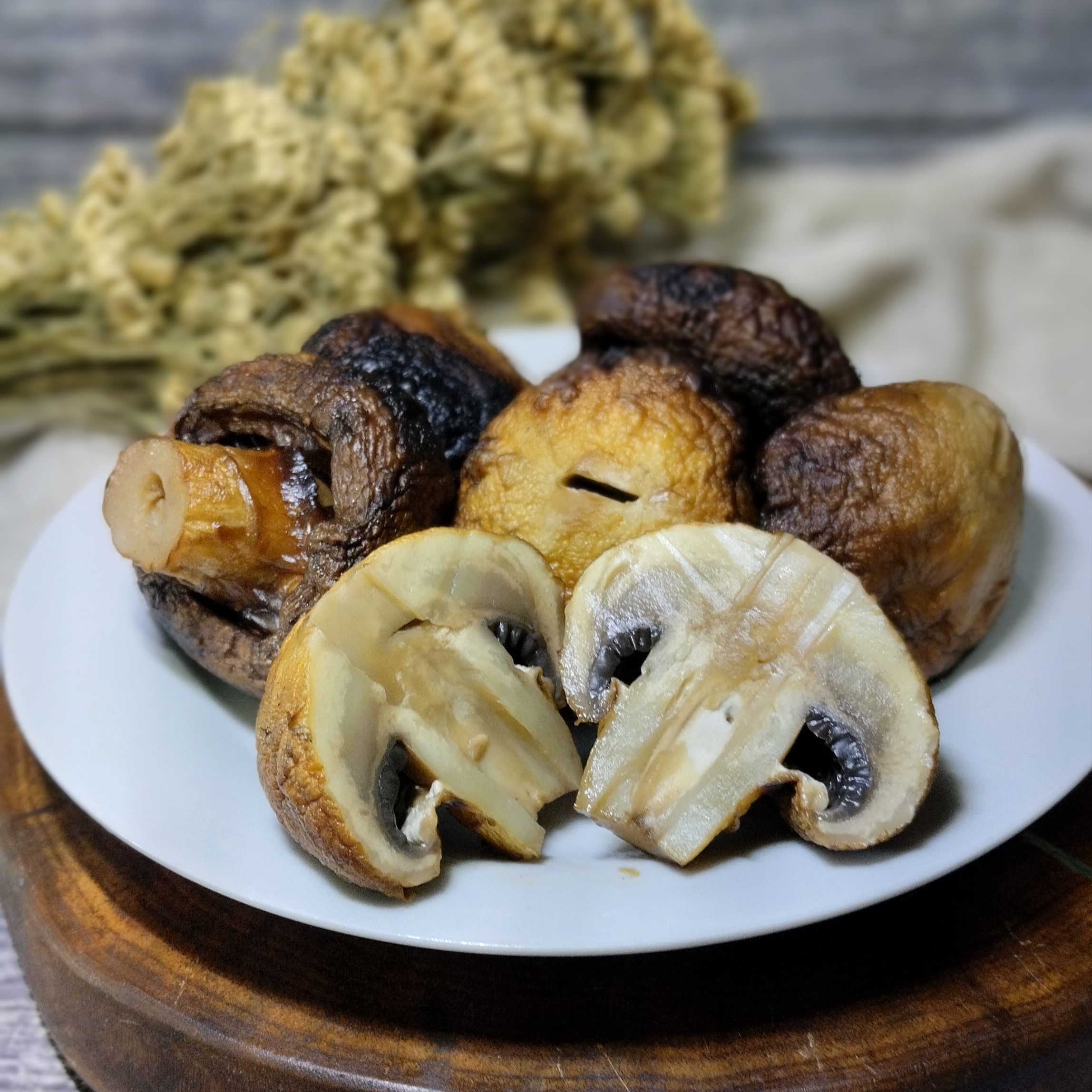 Шампиньоны на мангале
