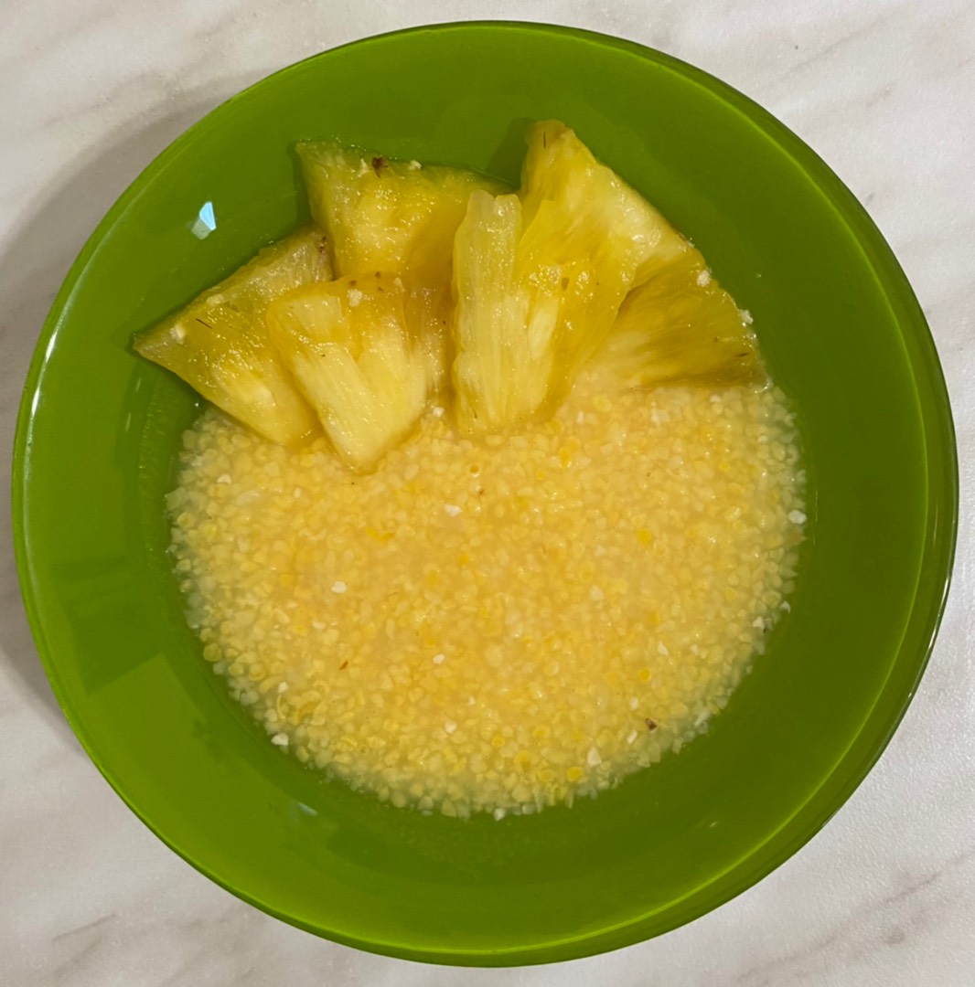 Кукурузная каша с ананасом 🍍 на завтрак