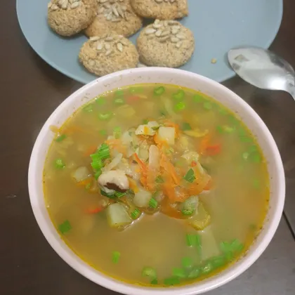 Овощной суп с фасолью и репой
