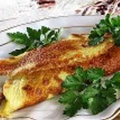 Омлет с куриным мясом и грибами