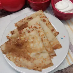 Заварные блины на молоке 