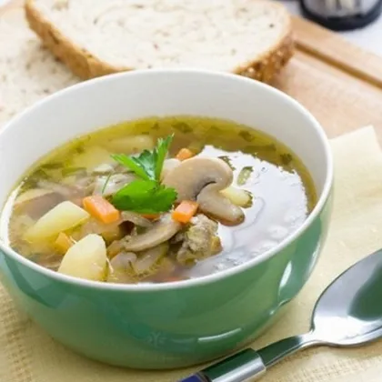 Суп из свежих белых грибов