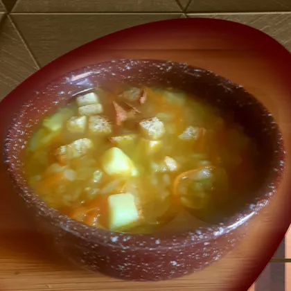 Суп с капустой и кабачками