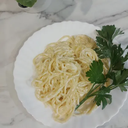 Спагетти в сливочном соусе