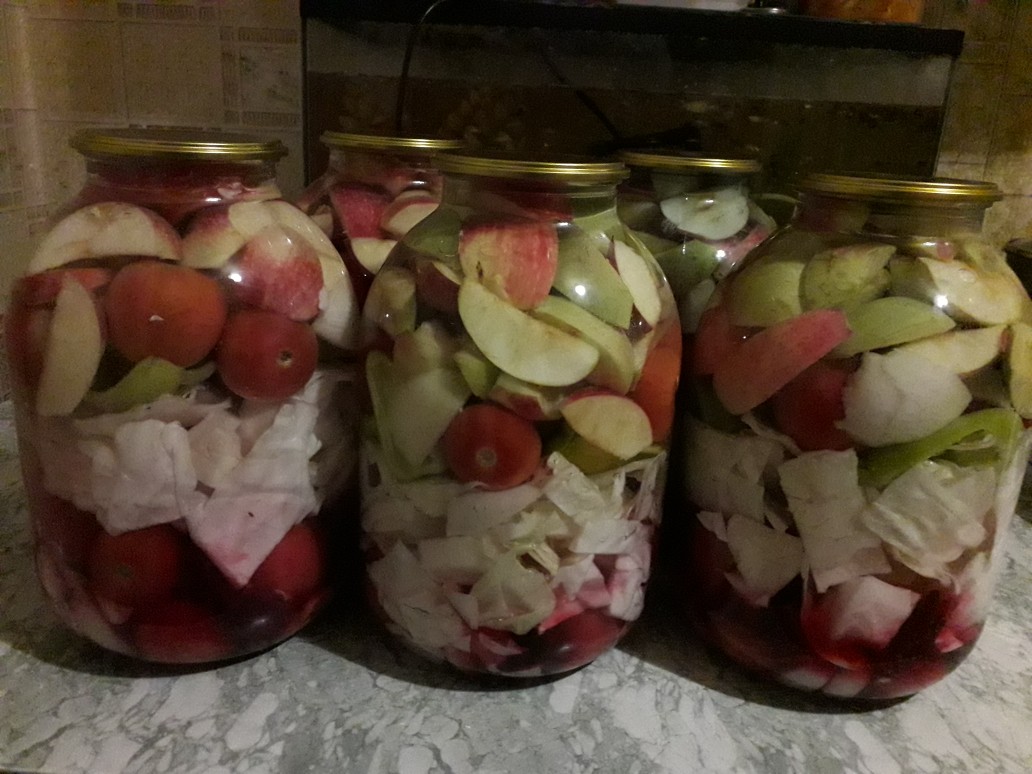 #непп Маринованные овощи с яблоками
