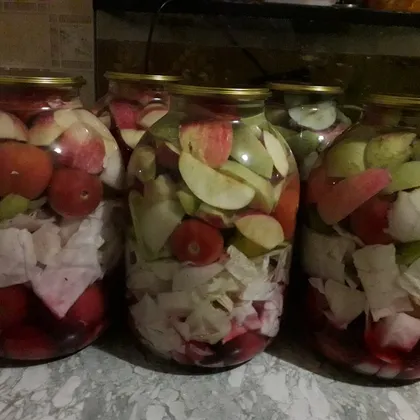 #непп Маринованные овощи с яблоками