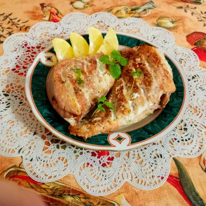 Жареный морской окунь