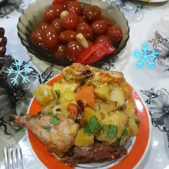 Курица 🍗запечённая с картофелем 🥔🎅🎄