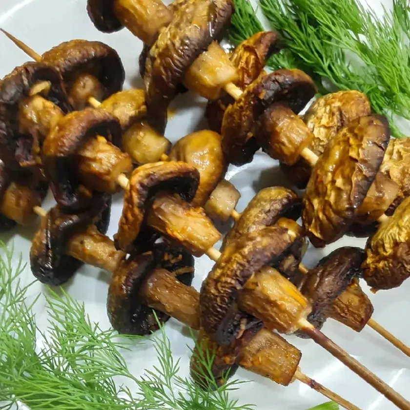 Шашлык из шампиньонов