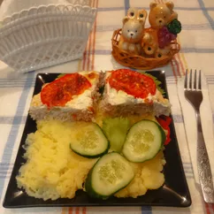 Запеканка из фарша с кабачком