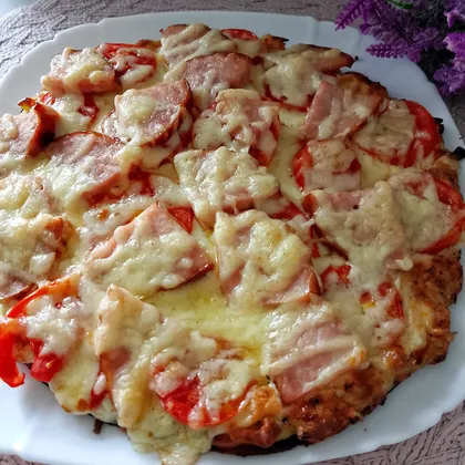 Пицца на кабачковом тесте и тортилье