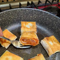 Десерт из лаваша с повидлом