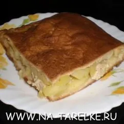 Пирог с курицей и картошкой