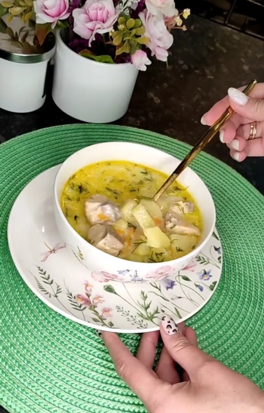 Сливочный суп из горбуши