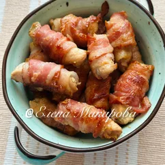 Куриные рулетики в беконе
