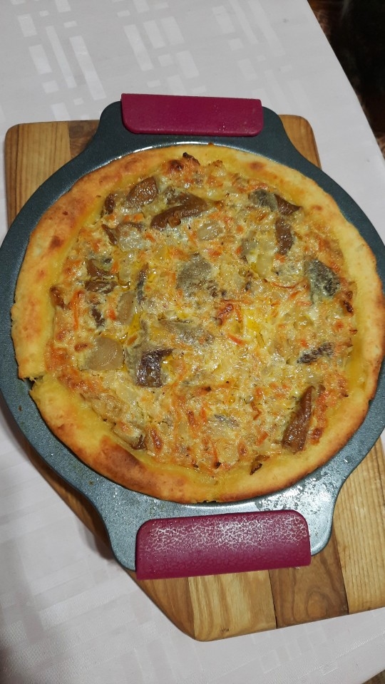 Картофельный киш с грибами