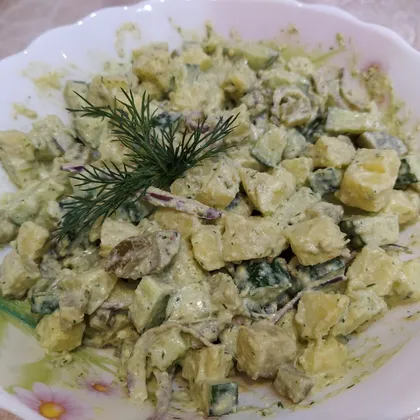 Зелёный картофельный салат
