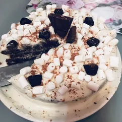 Шоколадный торт с творожным кремом 🎂🍫