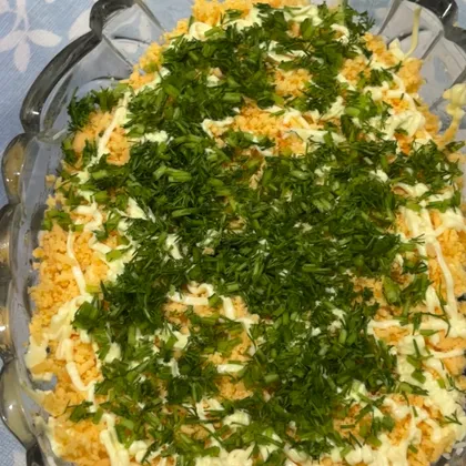 Быстрый салат Мимоза