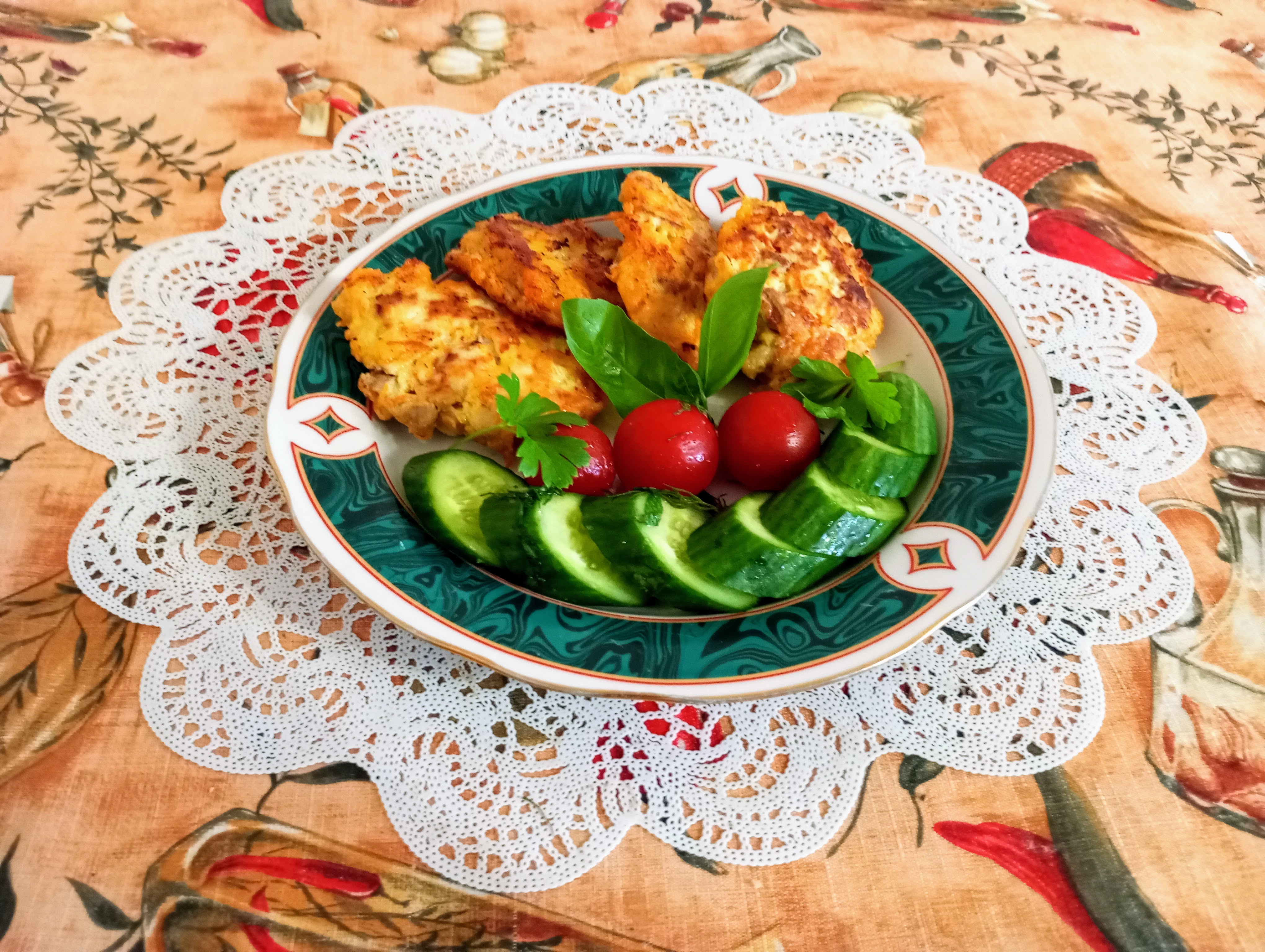 Куриные растрепки с морковью и сыром
