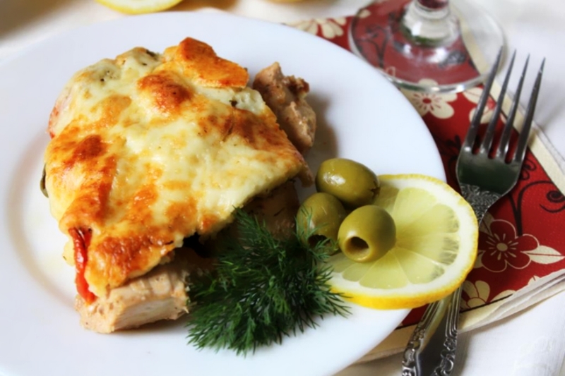 Куриные грудки под шубой