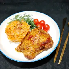 Куриные бедра в кисло-сладком маринаде в духовке 